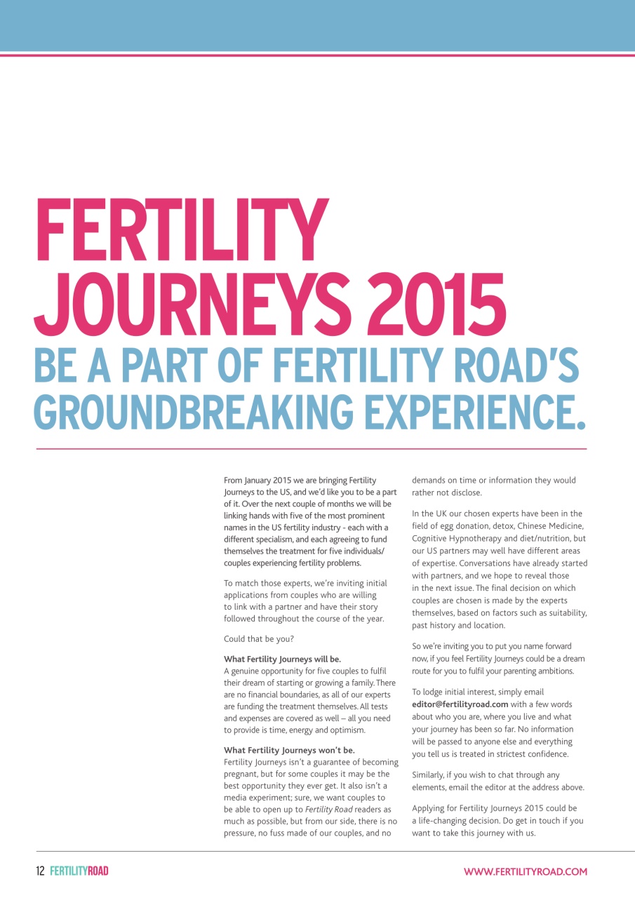 Fertility Road Magazine US Edition Preview Pages