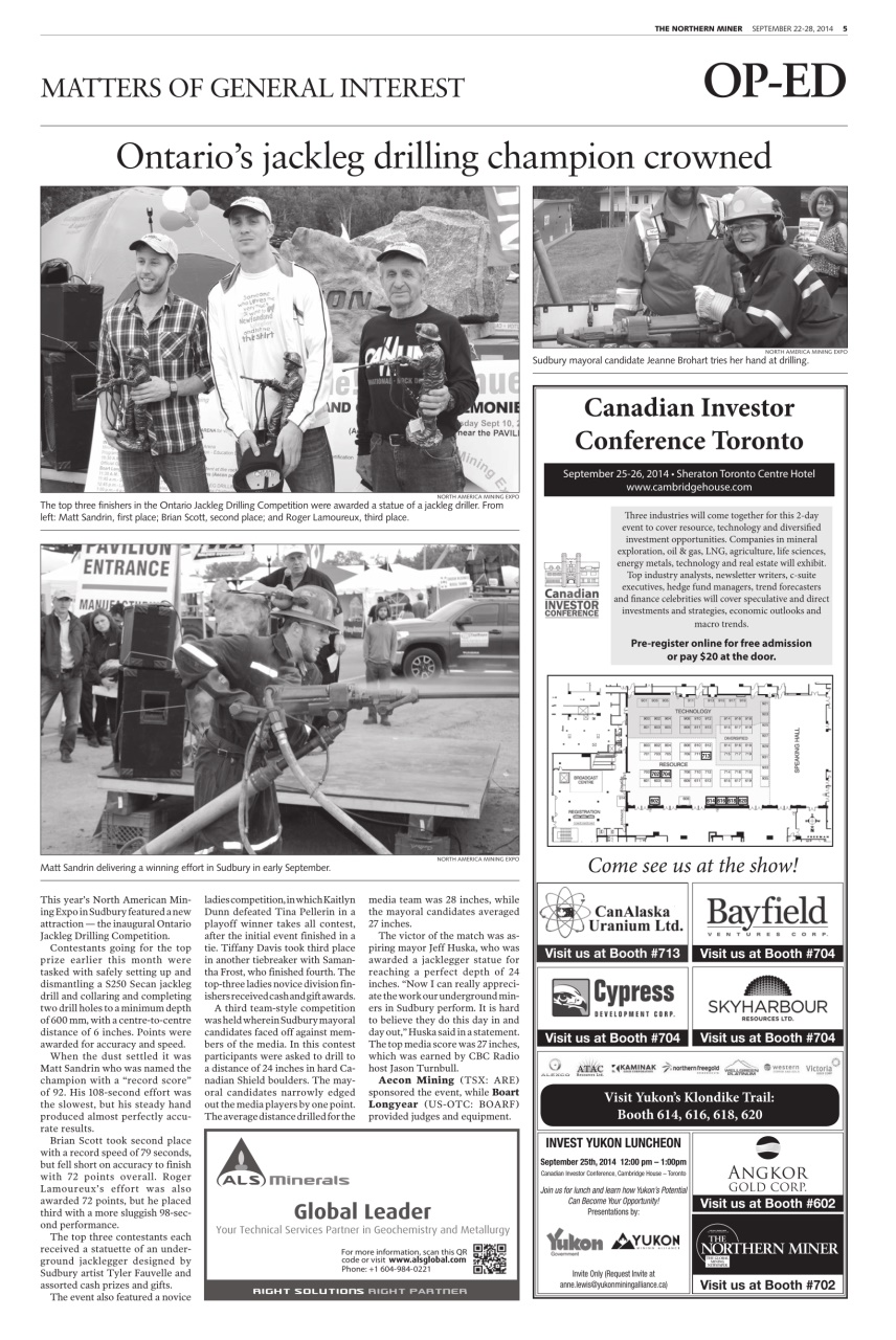 The Northern Miner Preview Pages