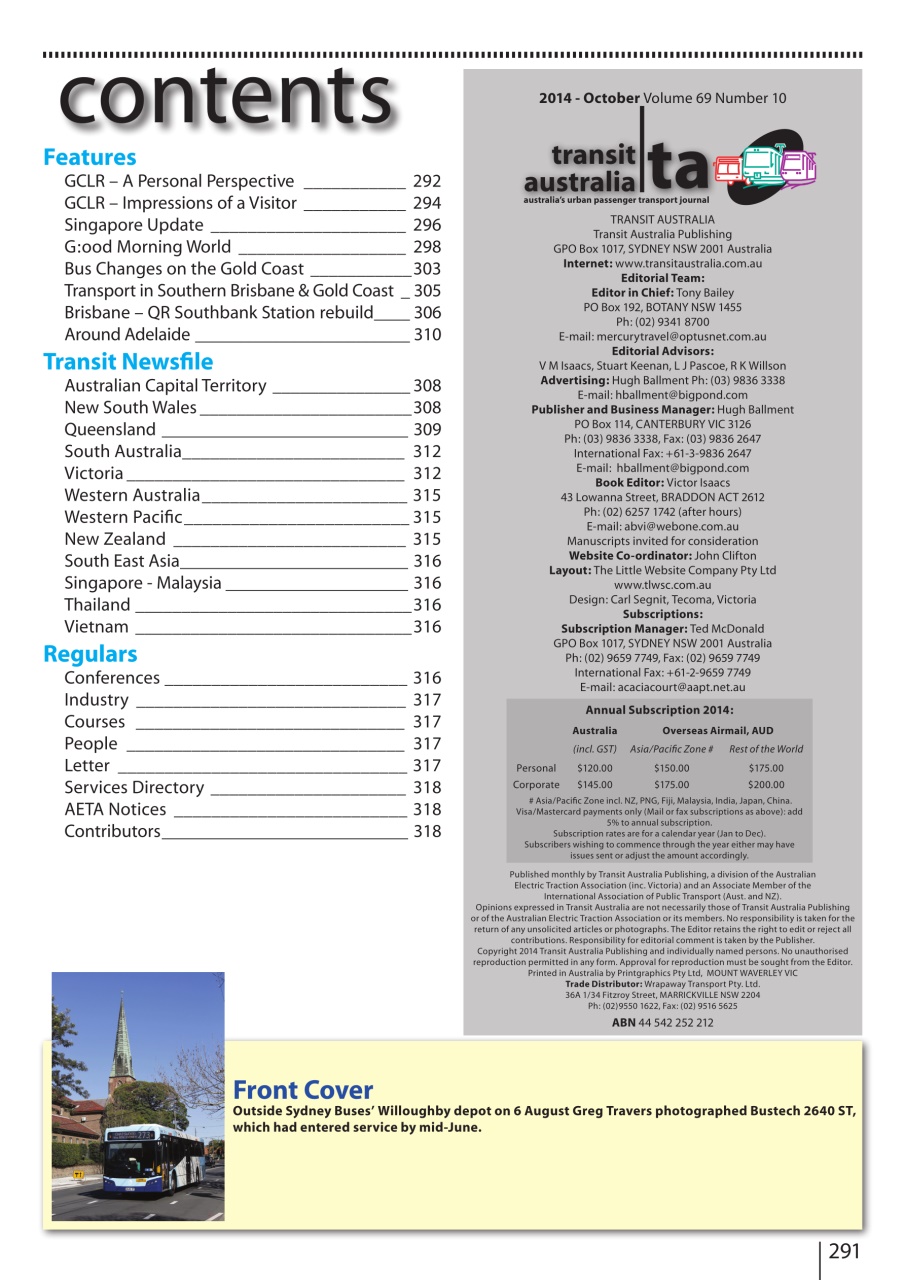 Transit Australia Preview Pages