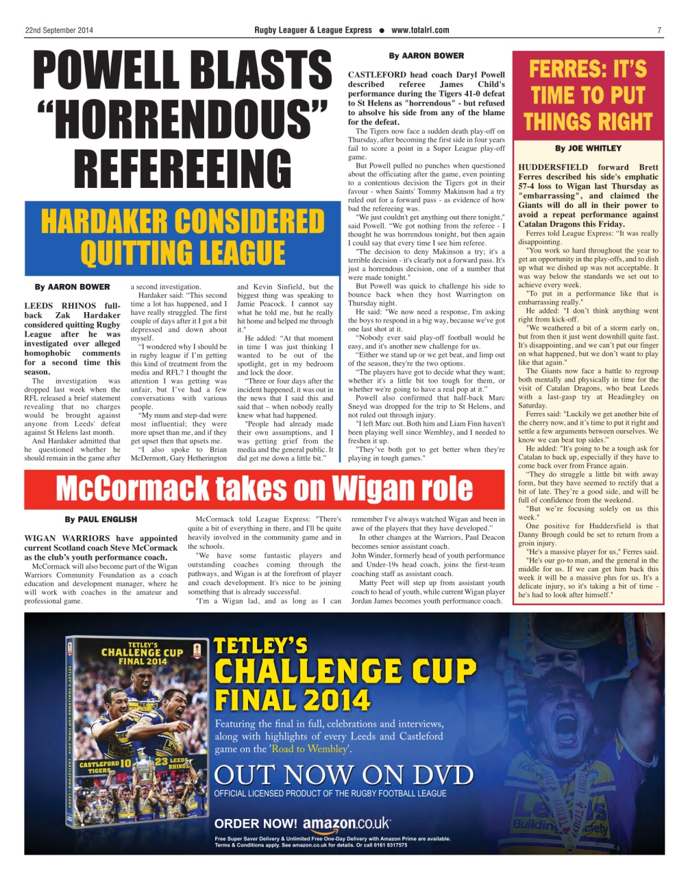 League Express Preview Pages