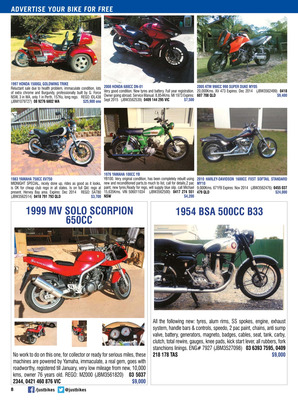 JUST BIKES Preview Pages