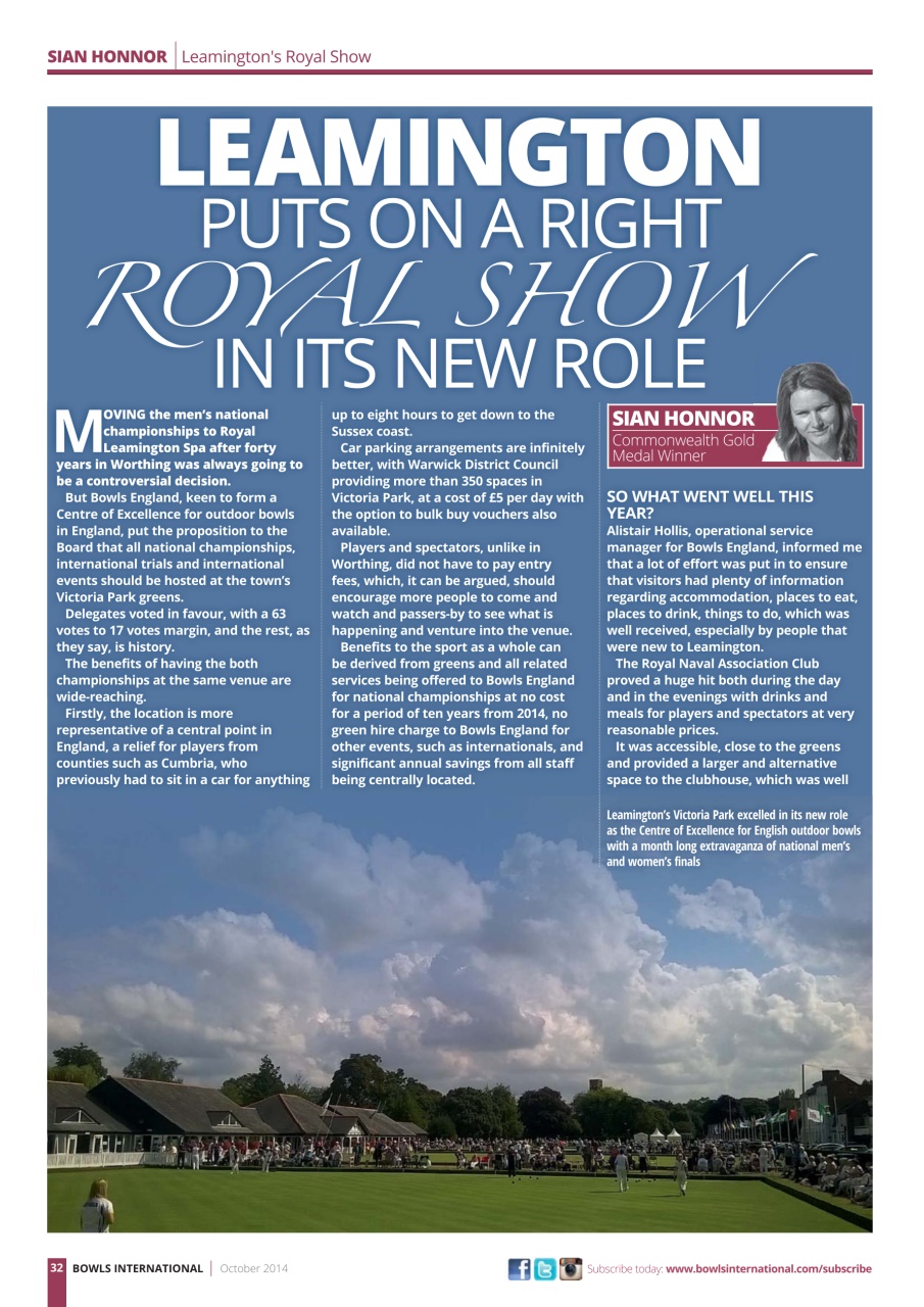 Bowls International Preview Pages