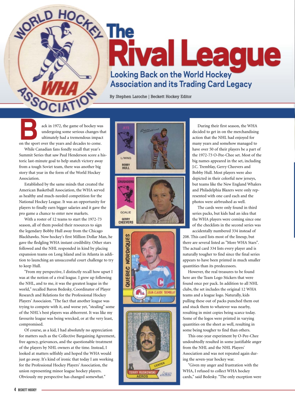 Beckett Hockey Magazine Preview Pages