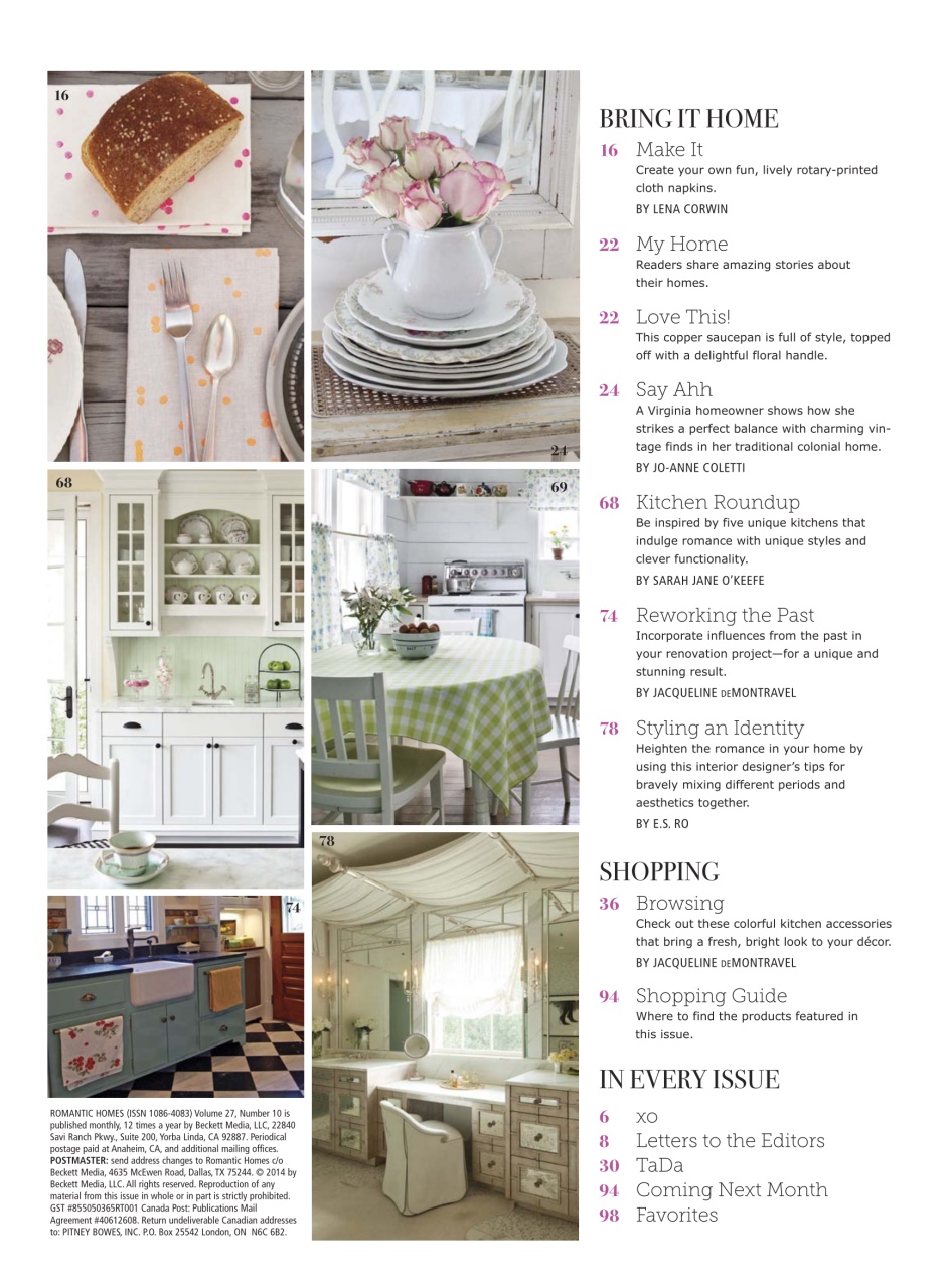 Romantic Homes Preview Pages