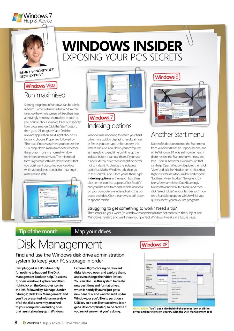 Windows Help & Advice Preview Pages