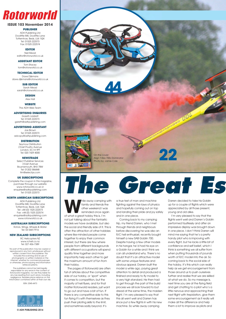 Radio Control Rotor World Preview Pages