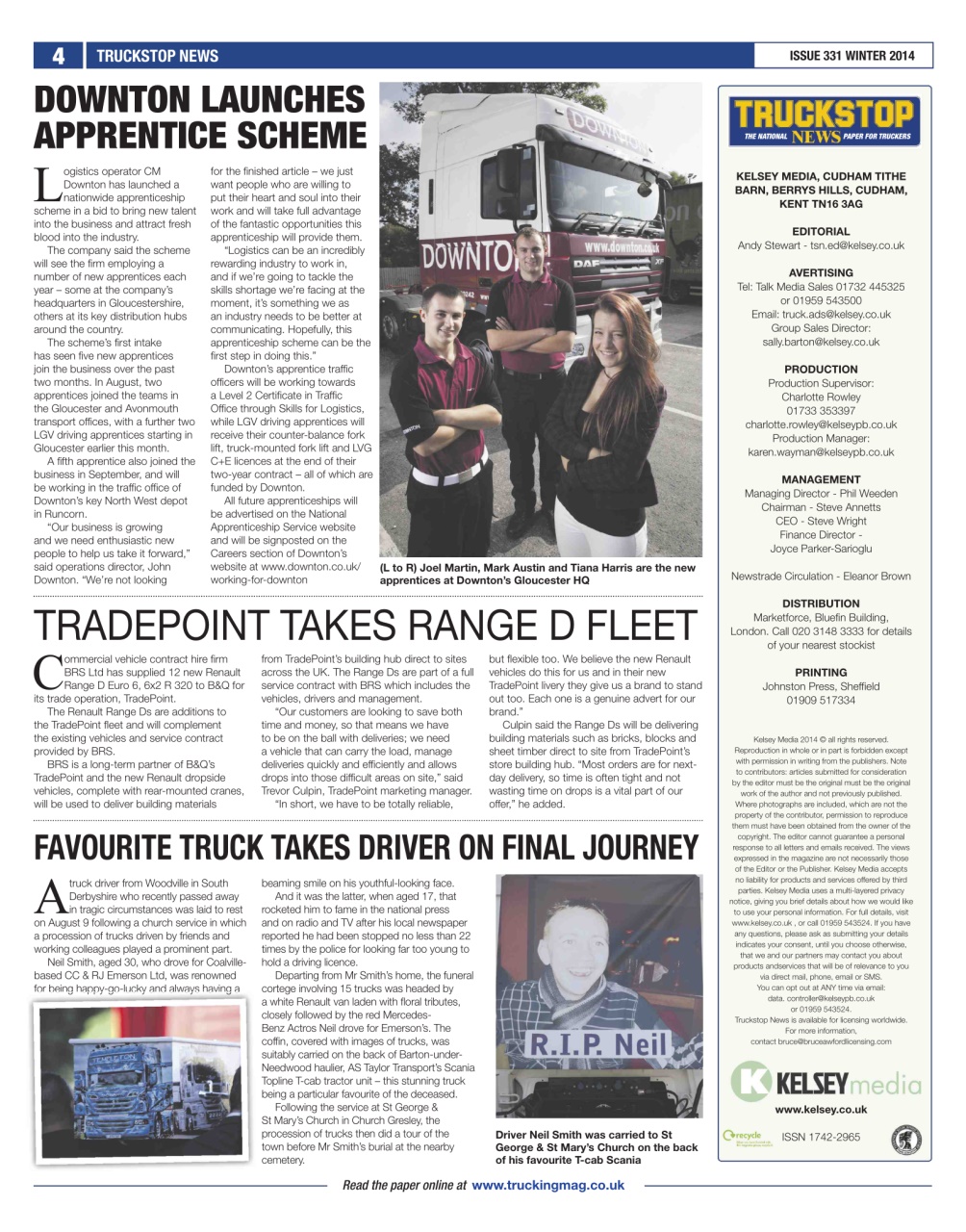 Truckstop News Preview Pages