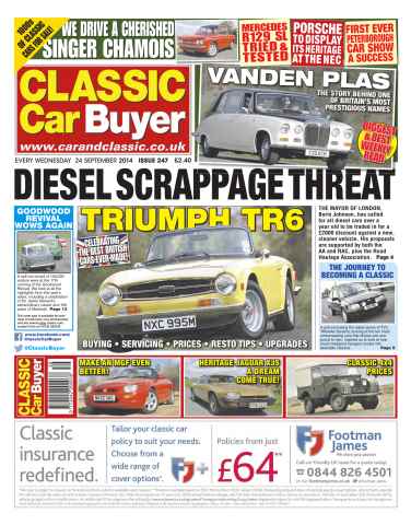 Classic Car Buyer issue No.247 Diesel Scrappage Threat