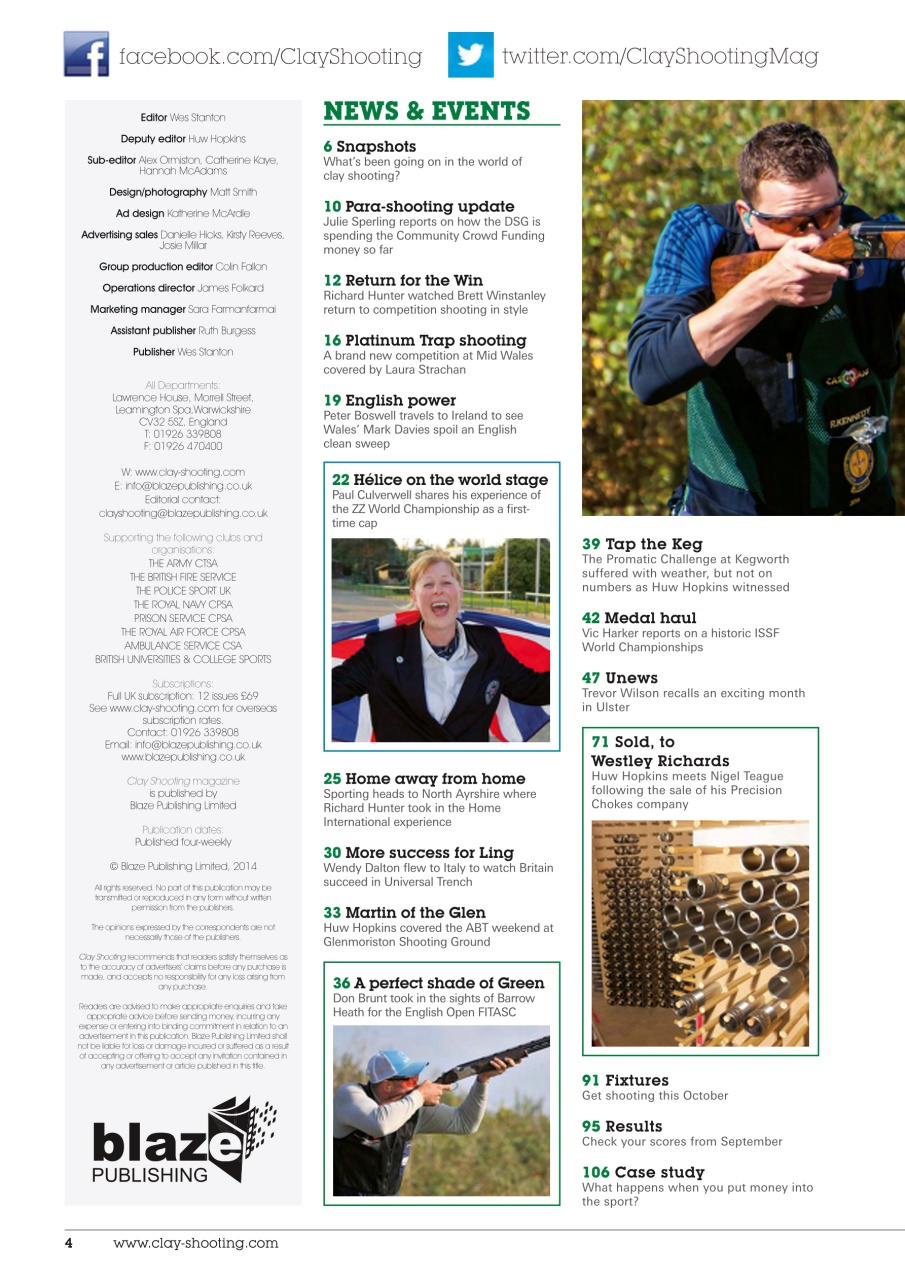 Clay Shooting Preview Pages