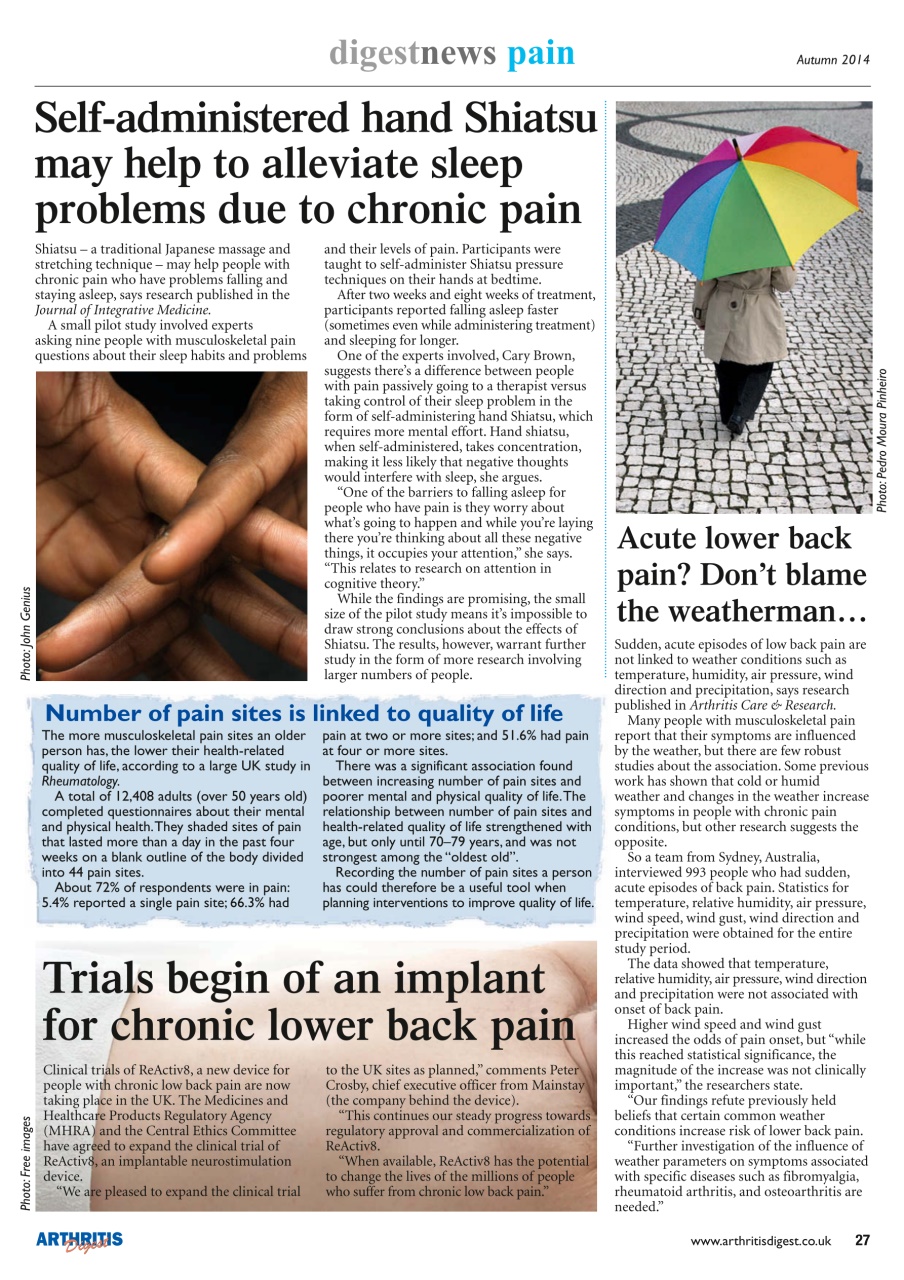 Arthritis Digest Preview Pages