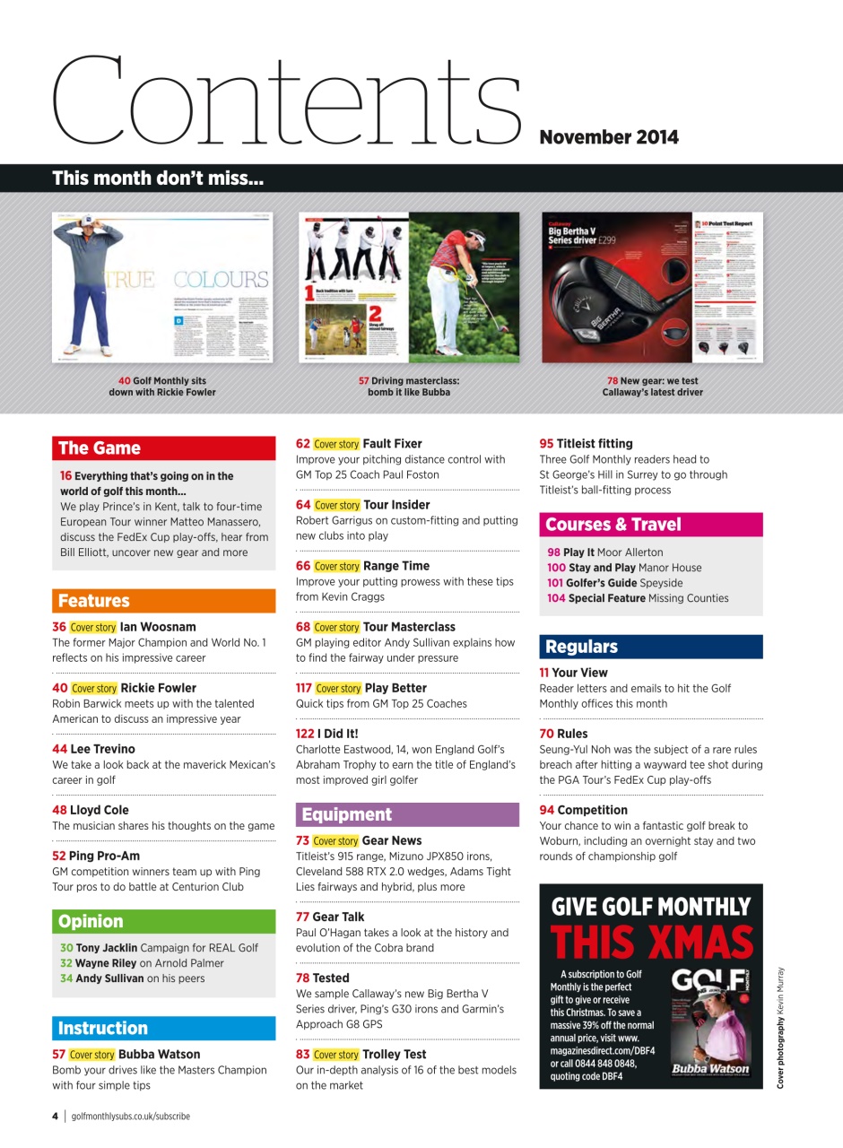 Golf Monthly Preview Pages