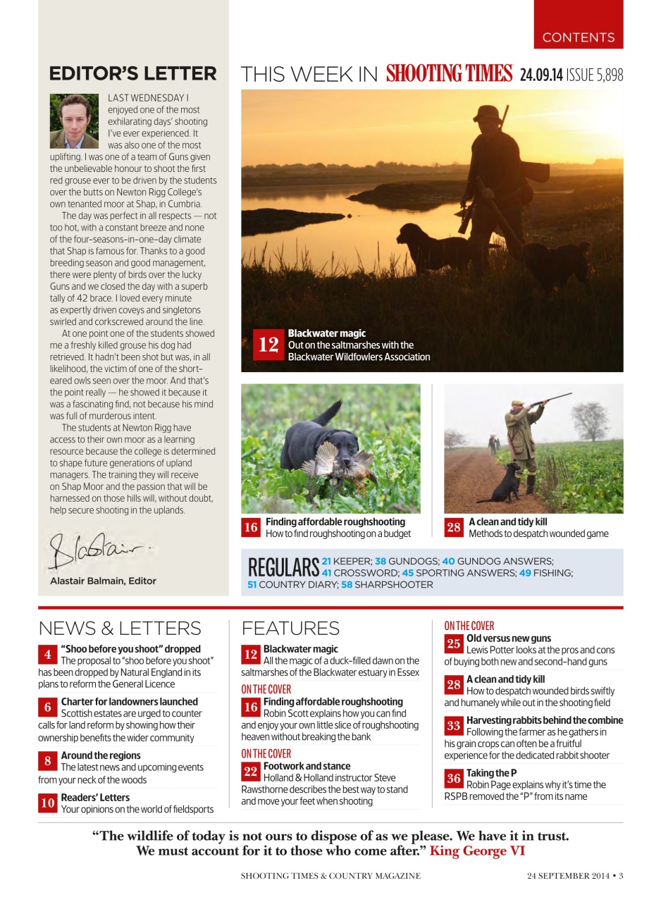 Shooting Times & Country Preview Pages