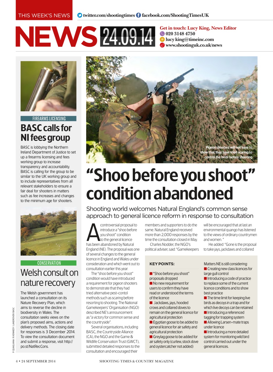 Shooting Times & Country Preview Pages