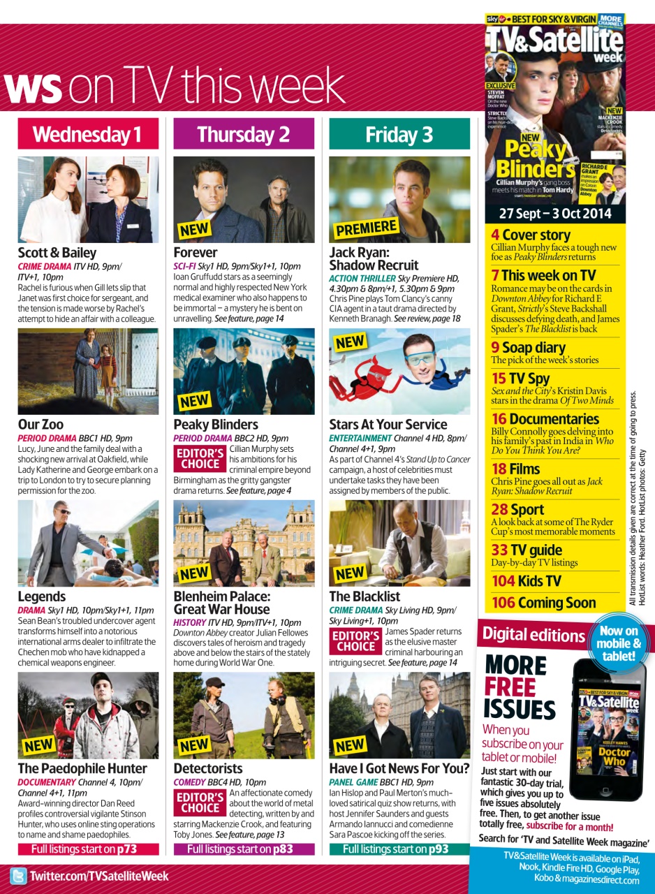 TV & Satellite Week Preview Pages