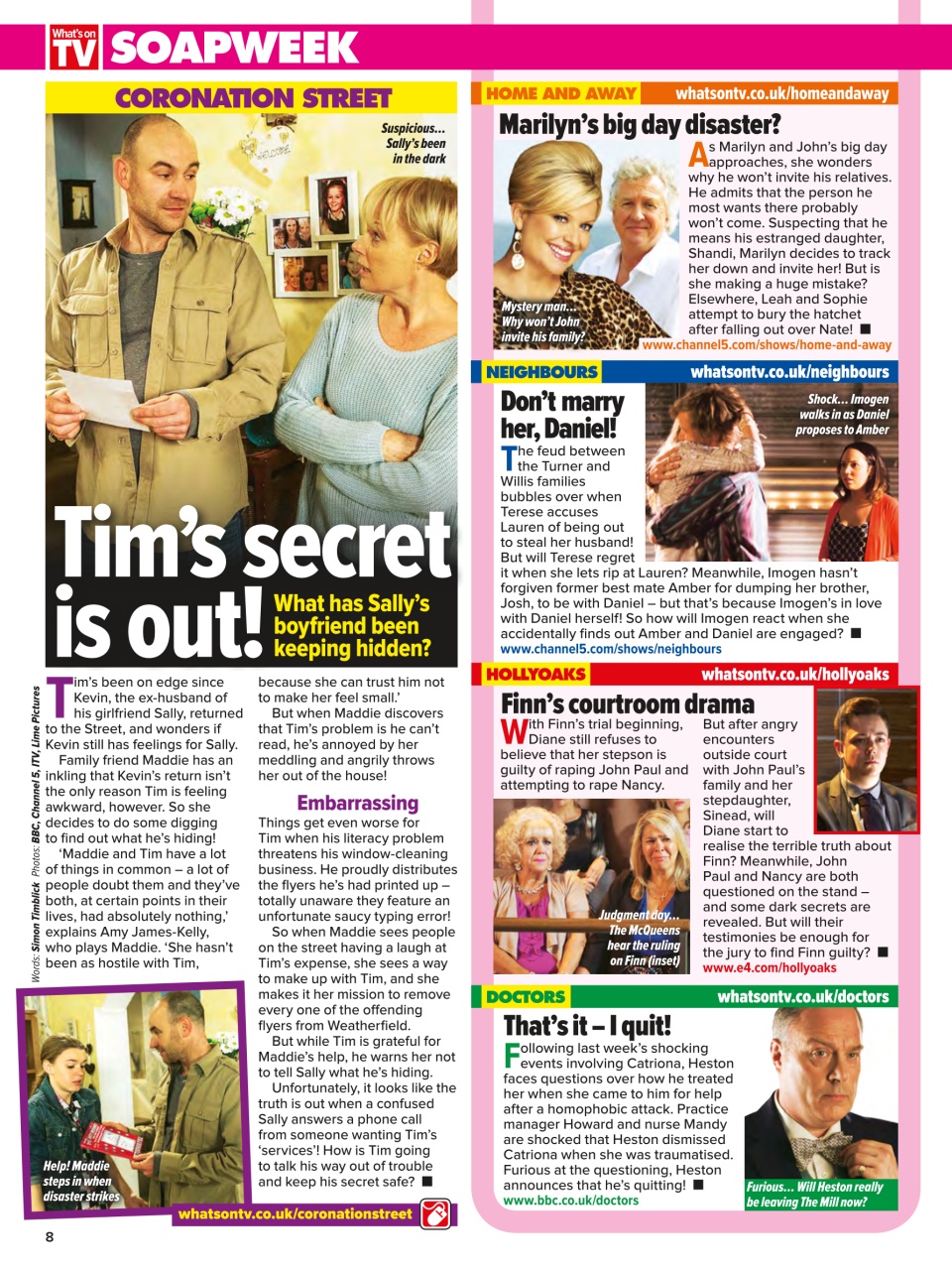 What's on TV Preview Pages