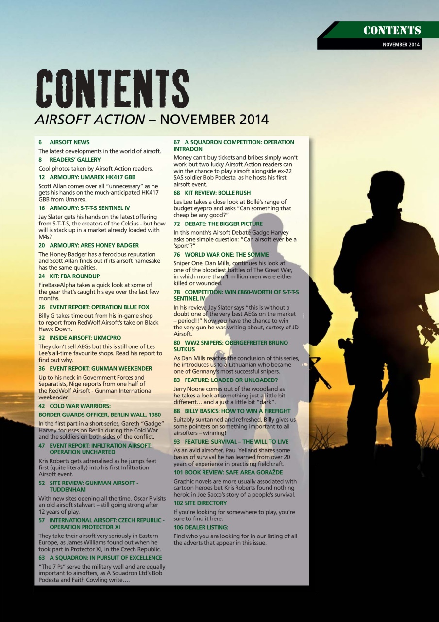 Airsoft Action Preview Pages