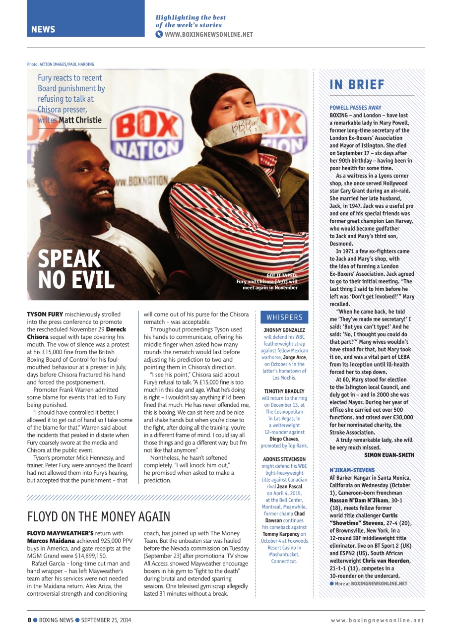 Boxing News Preview Pages