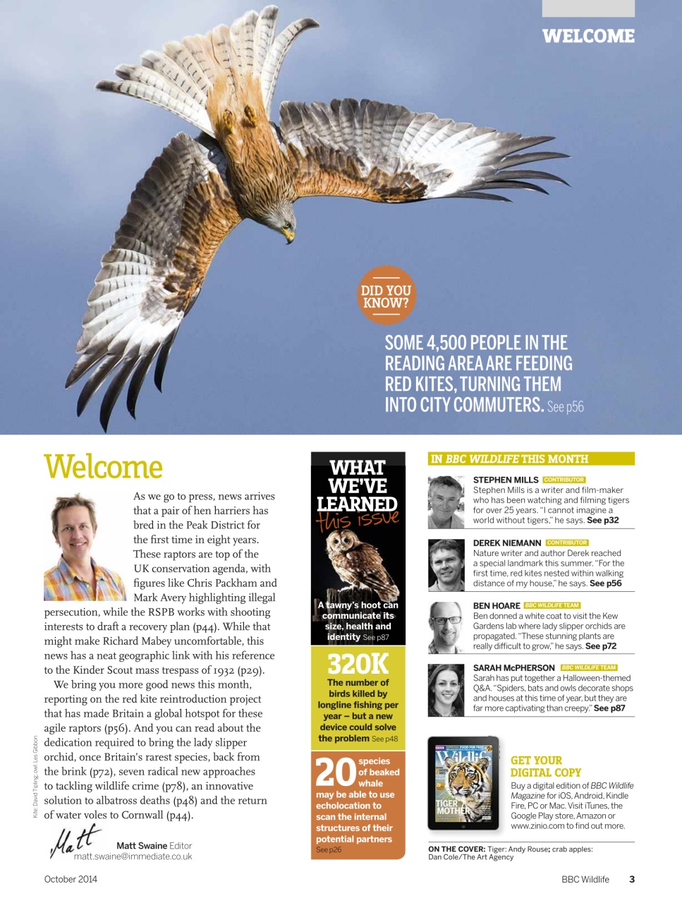 BBC Wildlife Magazine Preview Pages