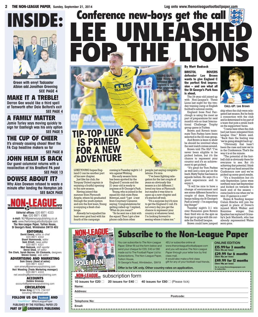 The Non-League Football Paper Preview Pages