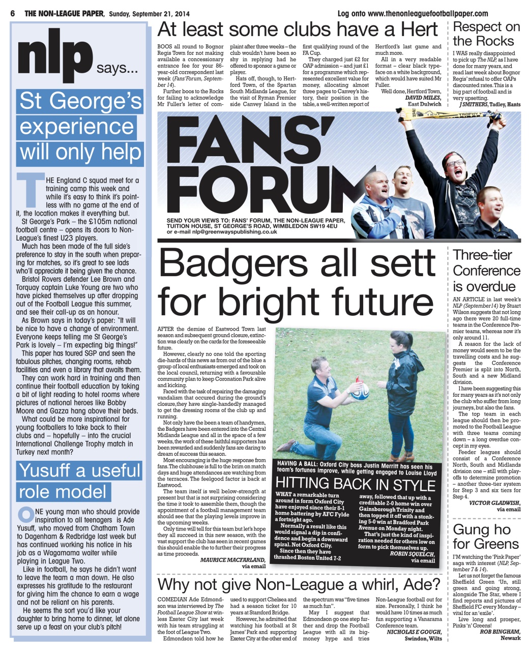 The Non-League Football Paper Preview Pages