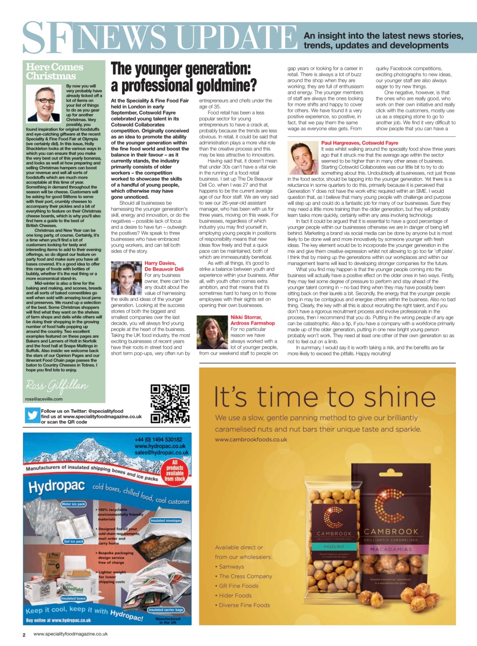 Speciality Food Preview Pages