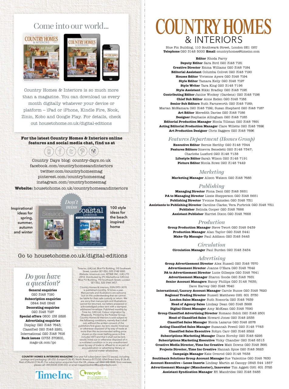 Country Homes & Interiors Preview Pages