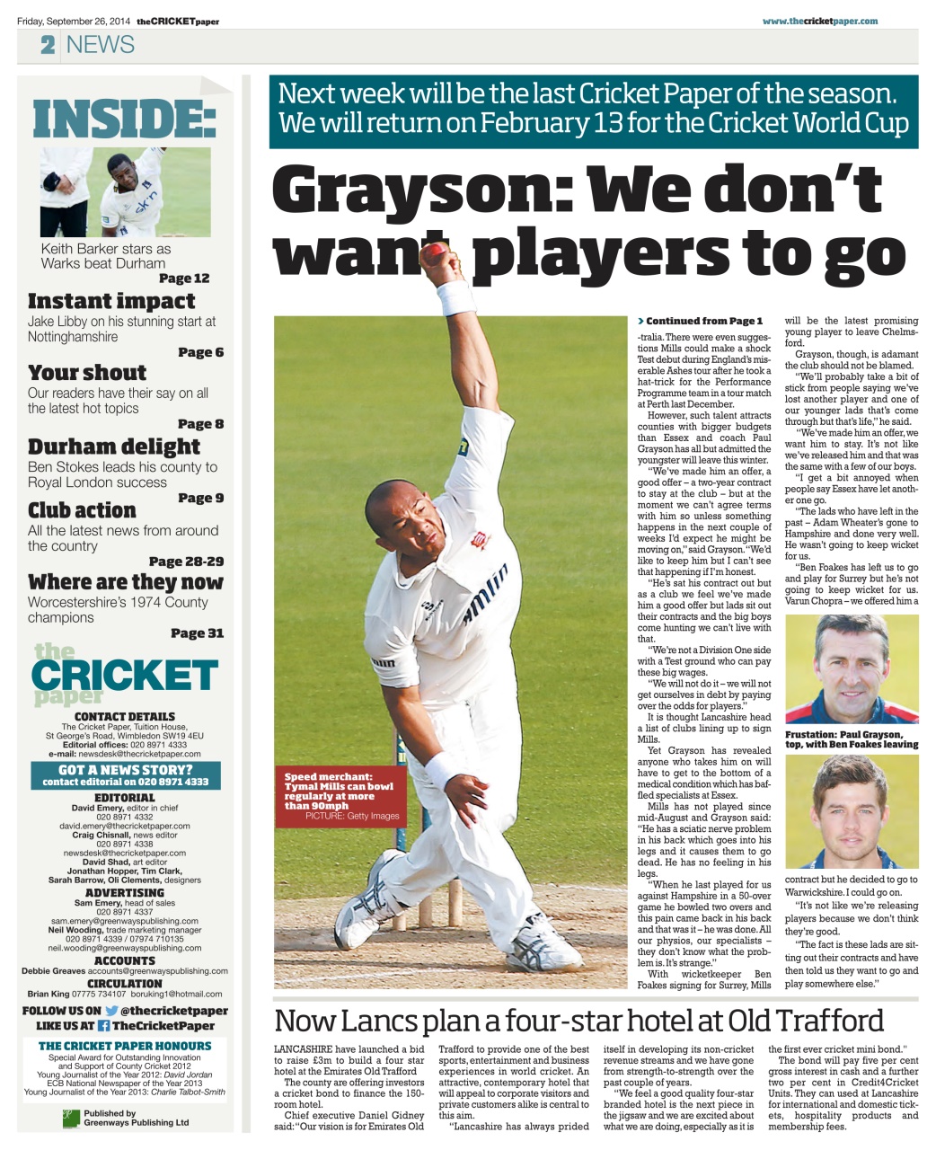 The Cricket Paper Preview Pages