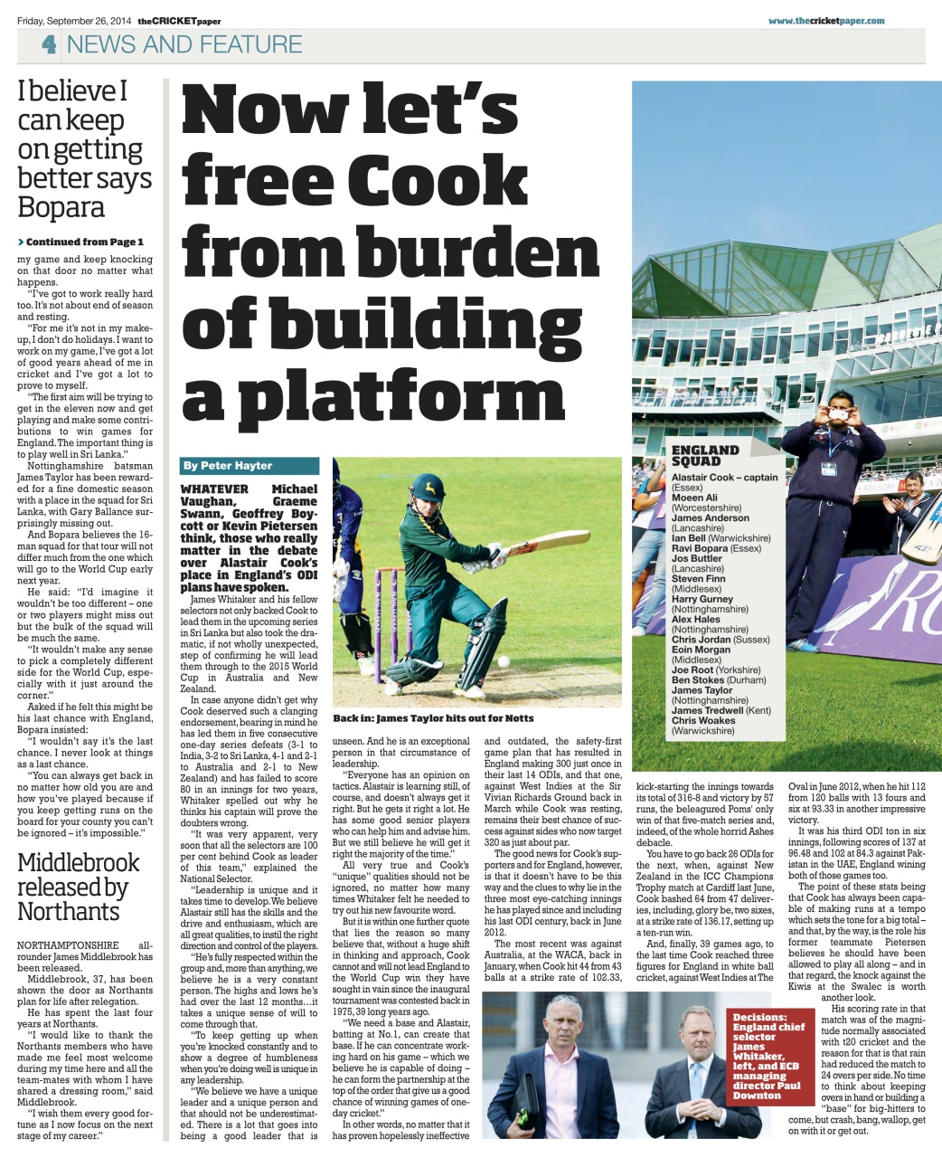 The Cricket Paper Preview Pages
