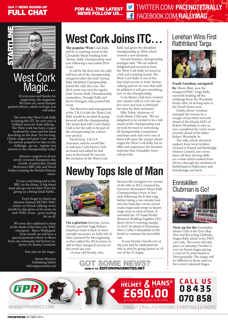 Pacenotes Rally magazine Preview Pages