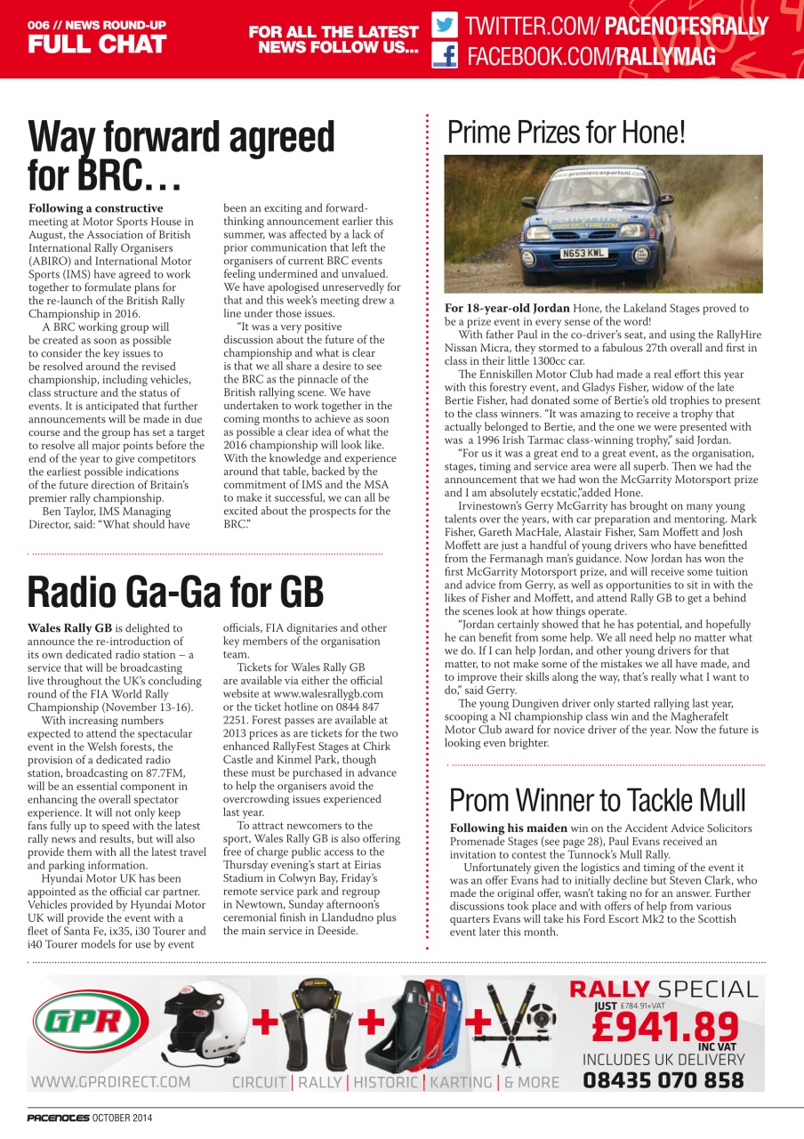 Pacenotes Rally magazine Preview Pages