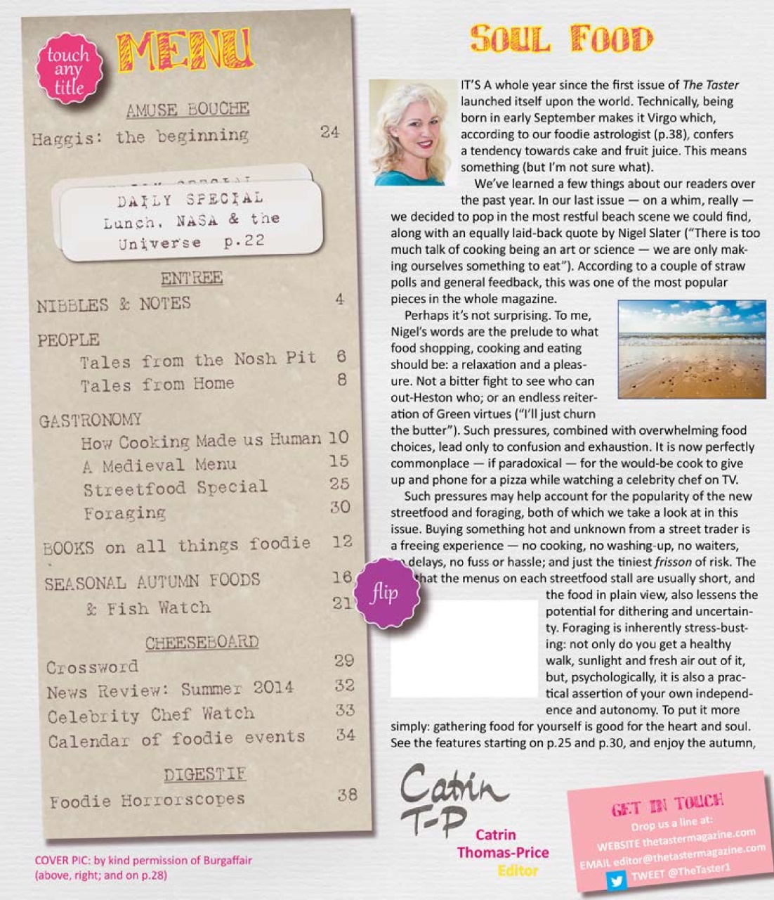 The Taster Magazine Preview Pages