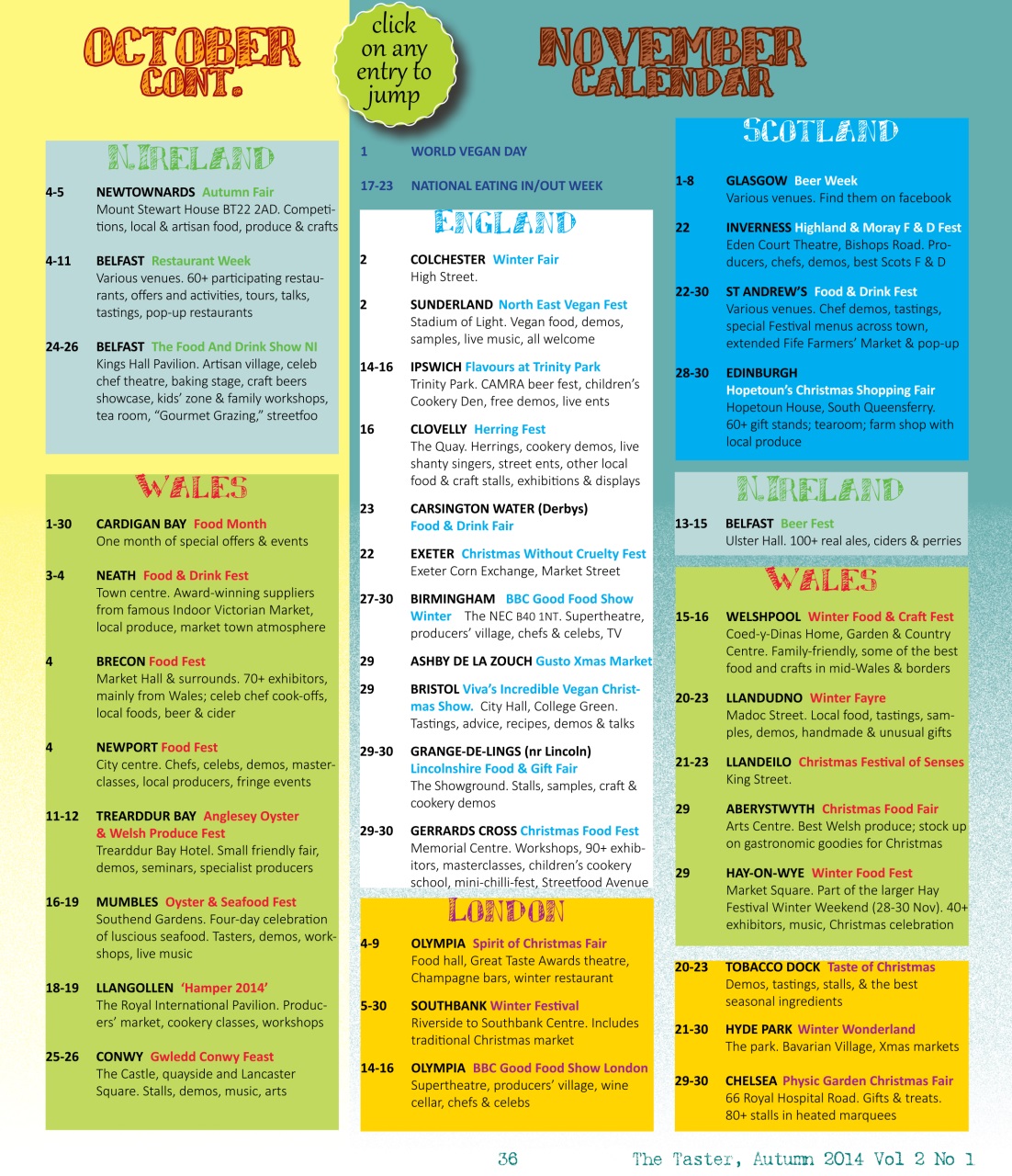 The Taster Magazine Preview Pages