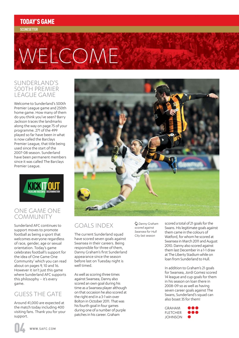 Sunderland FC Preview Pages