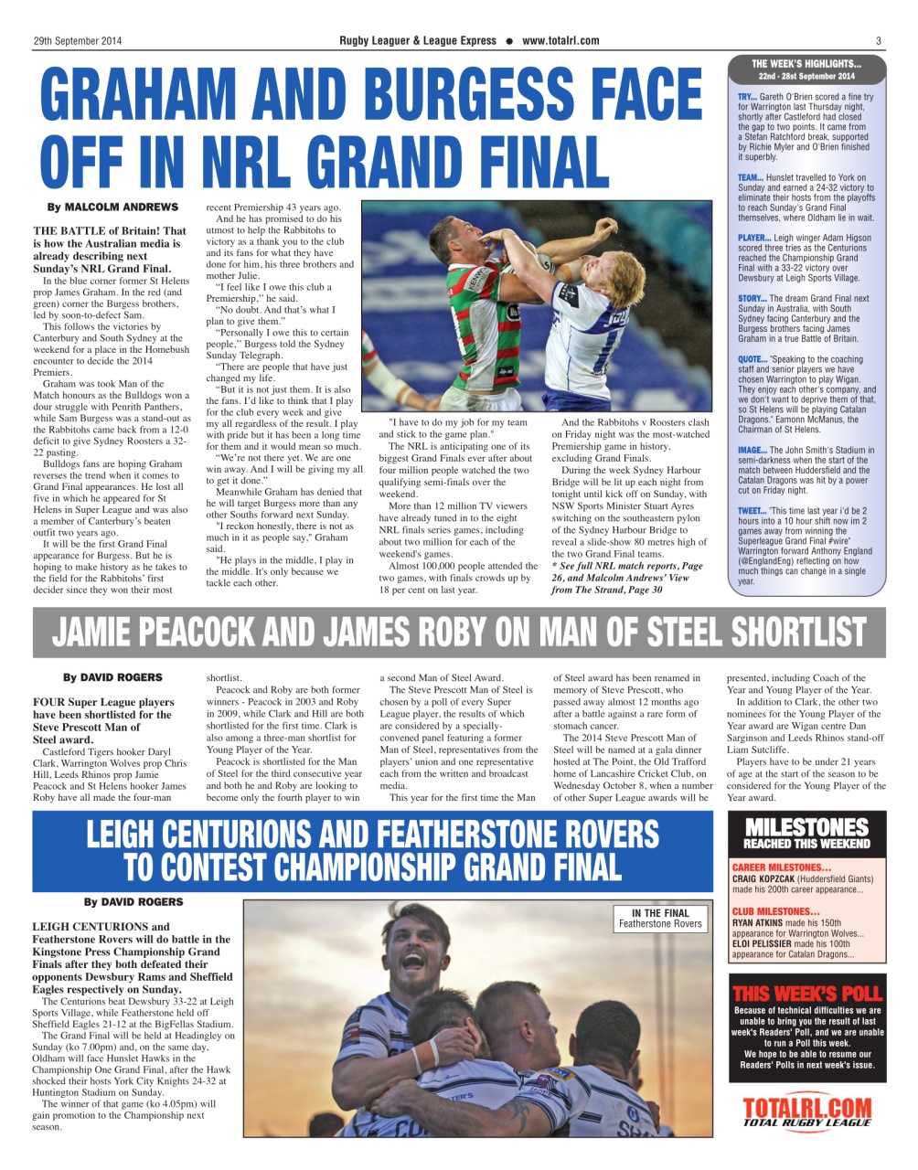 League Express Preview Pages