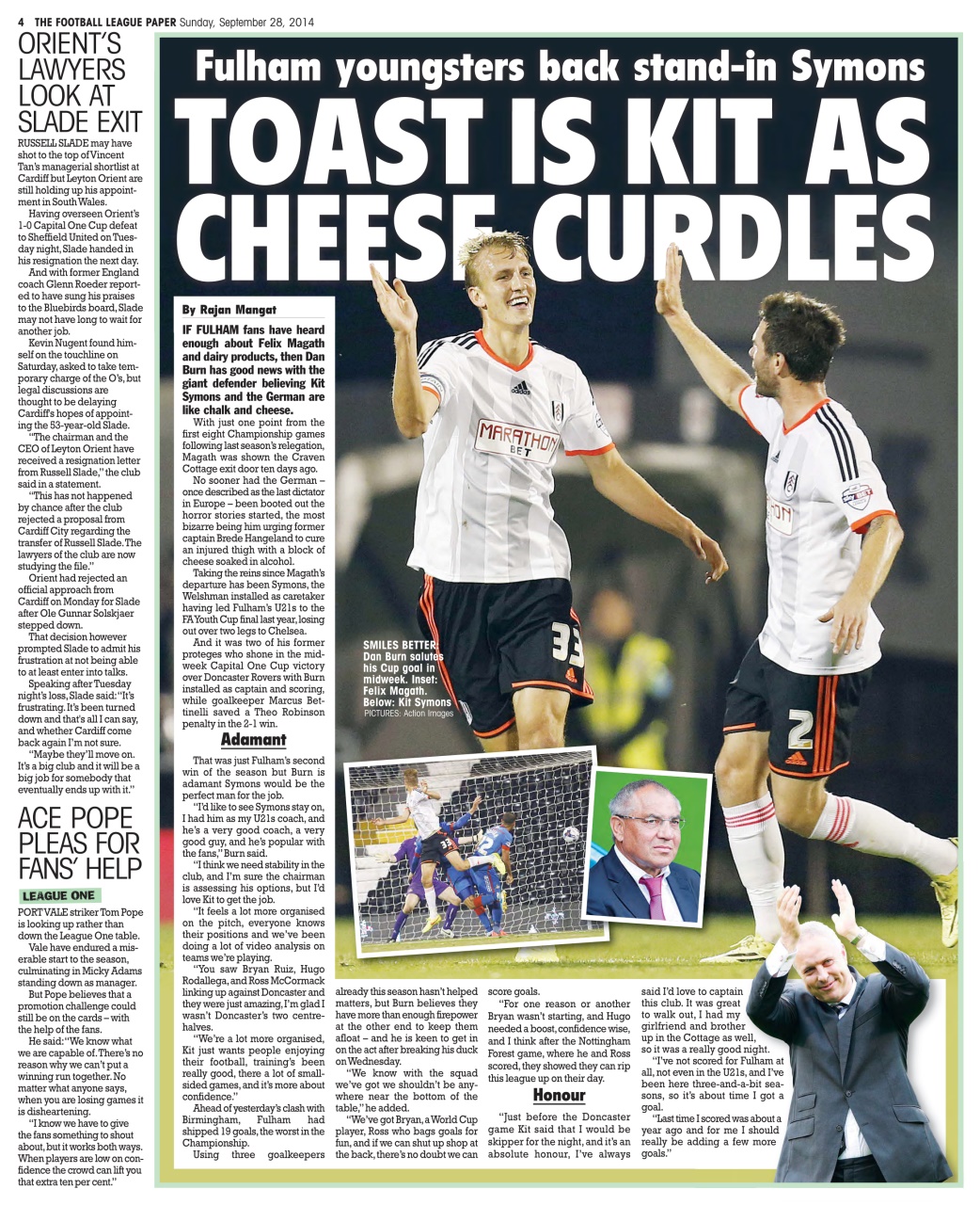 The Football League Paper Preview Pages