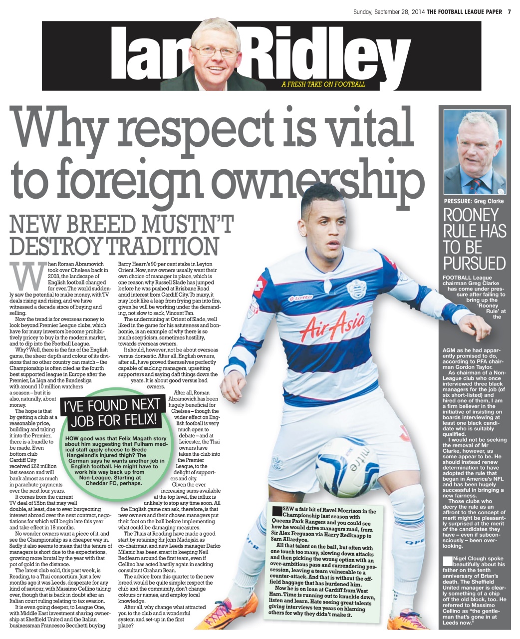 The Football League Paper Preview Pages