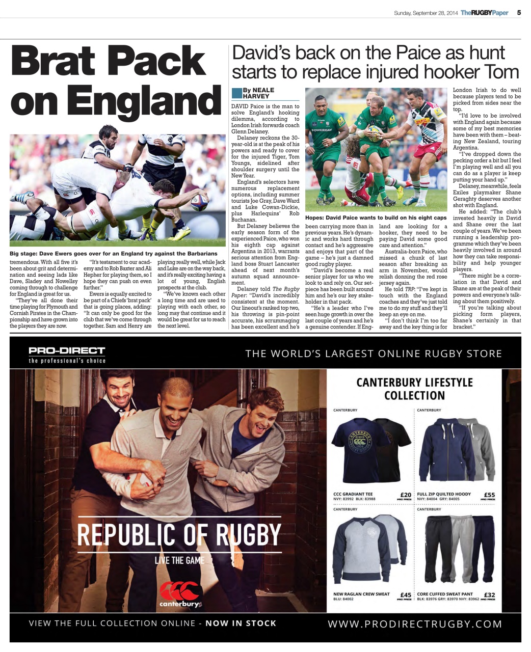The Rugby Paper Preview Pages