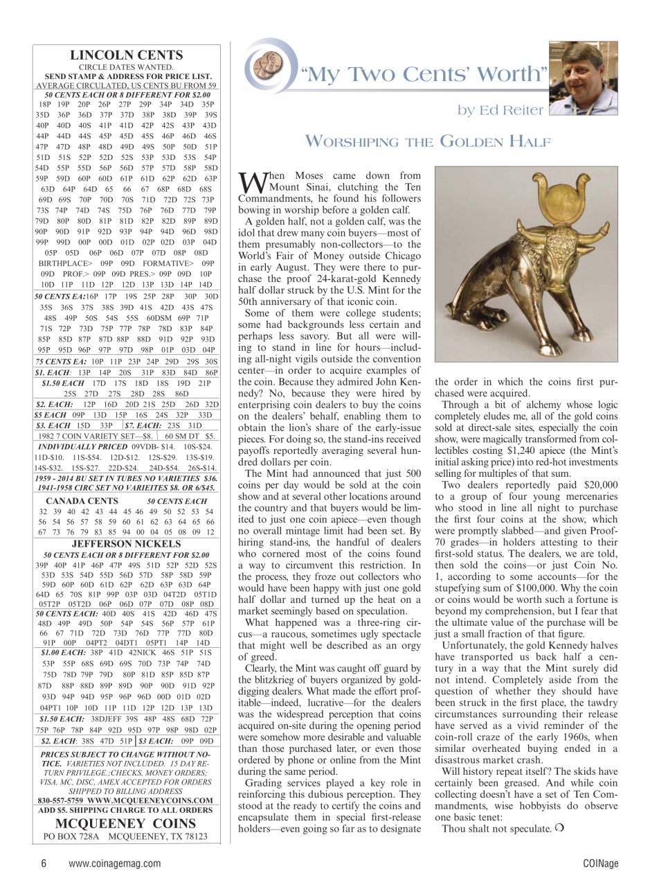 COINage Magazine Preview Pages