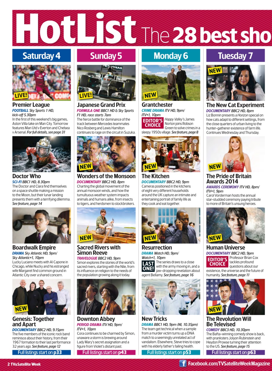 TV & Satellite Week Preview Pages