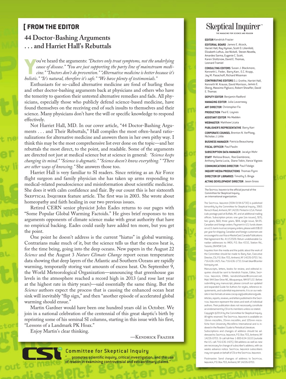 Skeptical Inquirer Preview Pages