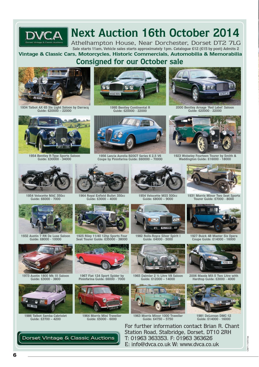 Classic Motoring Preview Pages