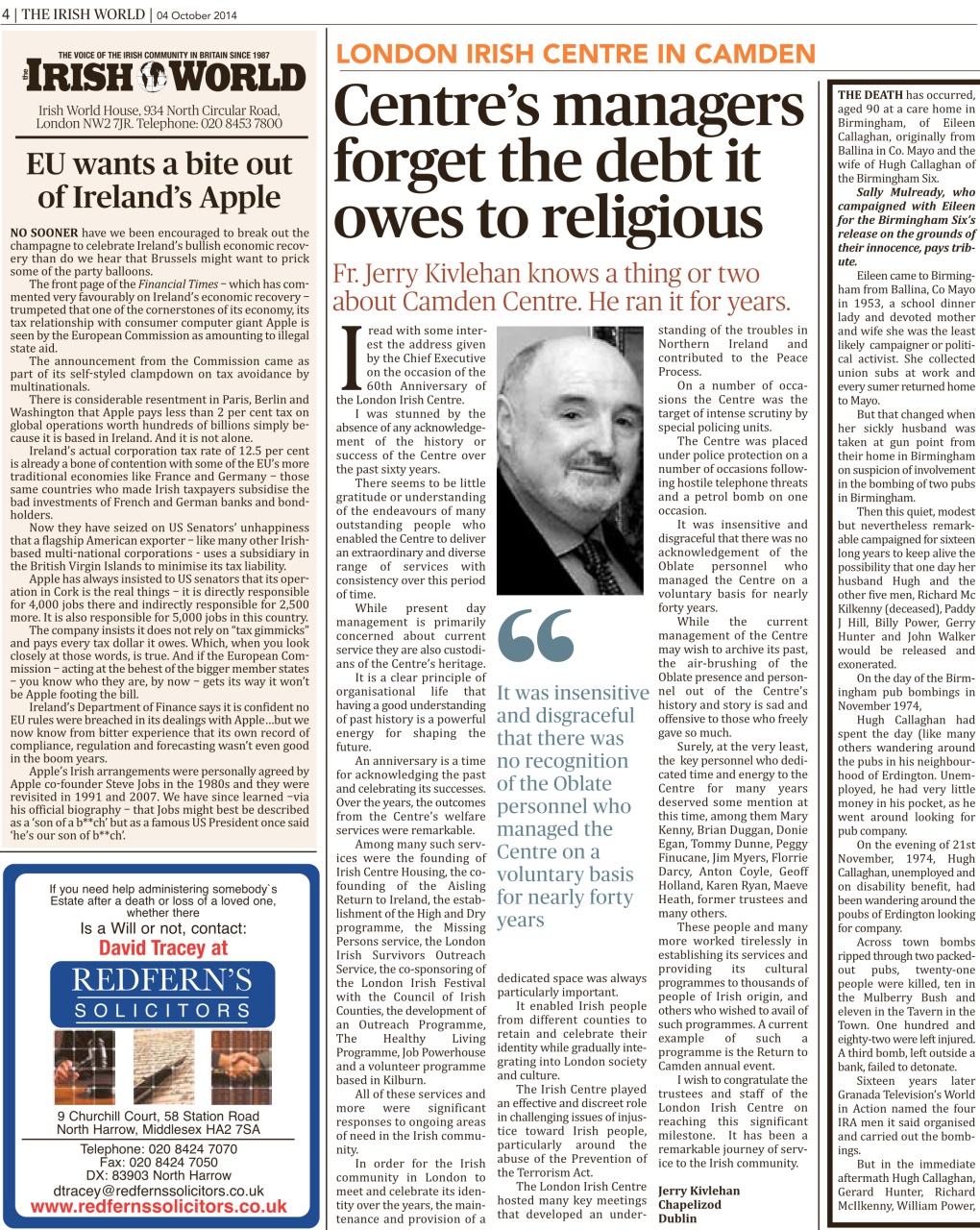 Irish World Preview Pages