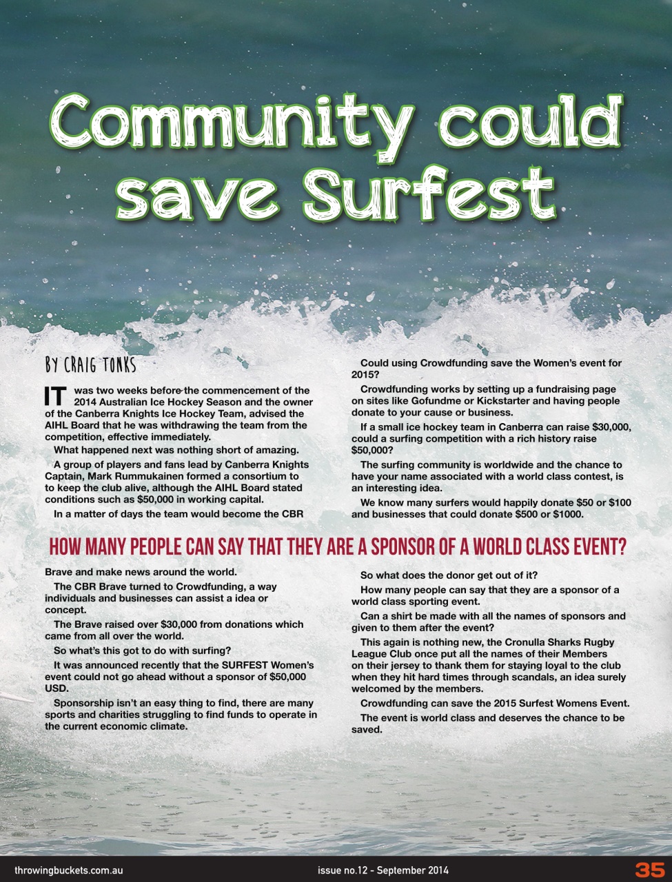 Throwing Buckets Preview Pages