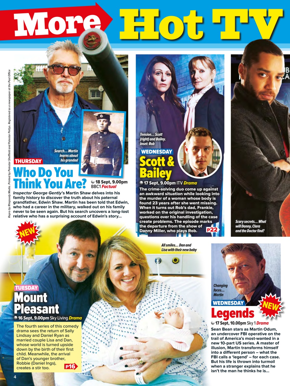 What's on TV Preview Pages