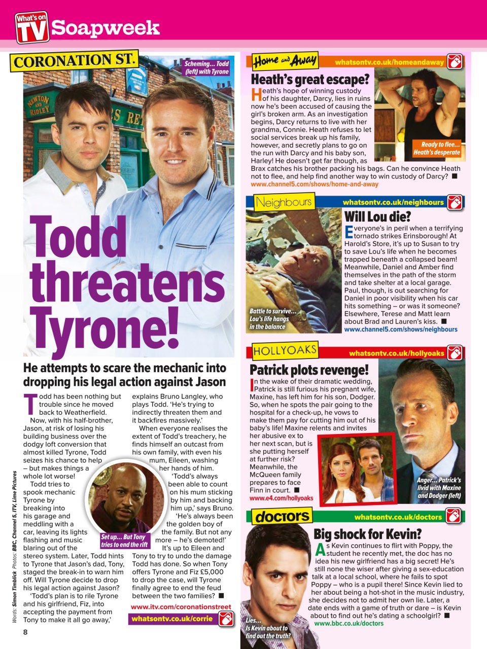 What's on TV Preview Pages