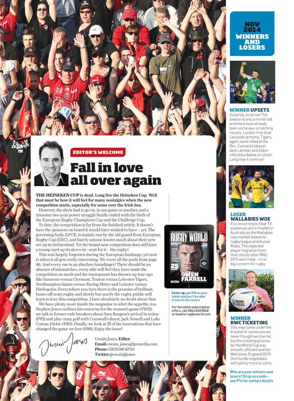 Rugby World Preview Pages