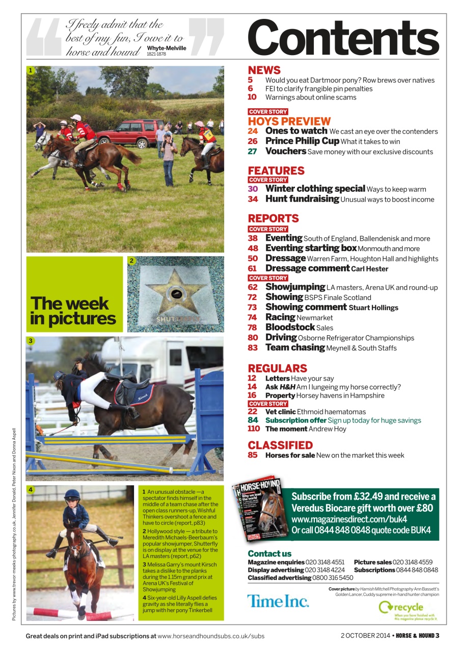 Horse & Hound Preview Pages