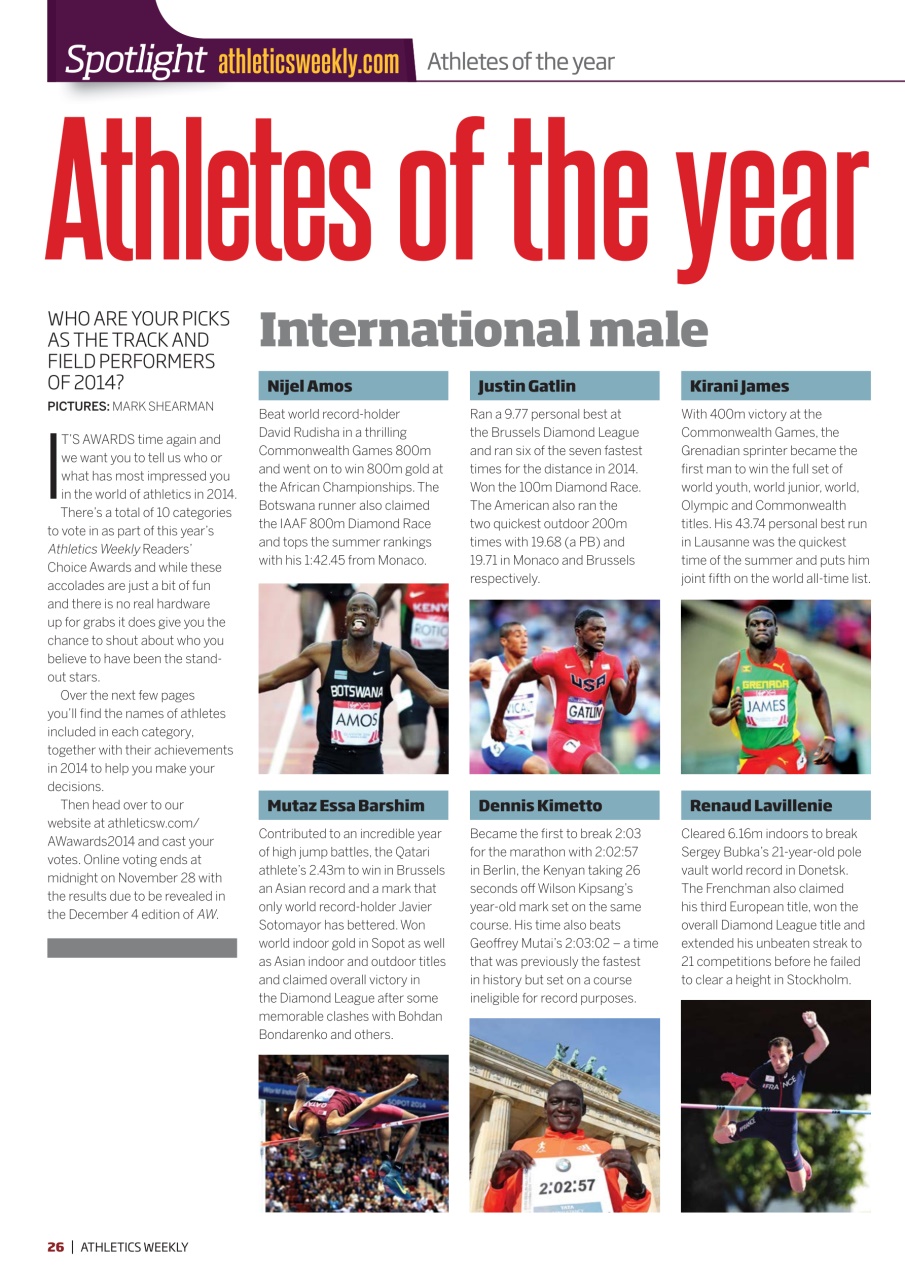 AW – Athletics Weekly Magazine Preview Pages