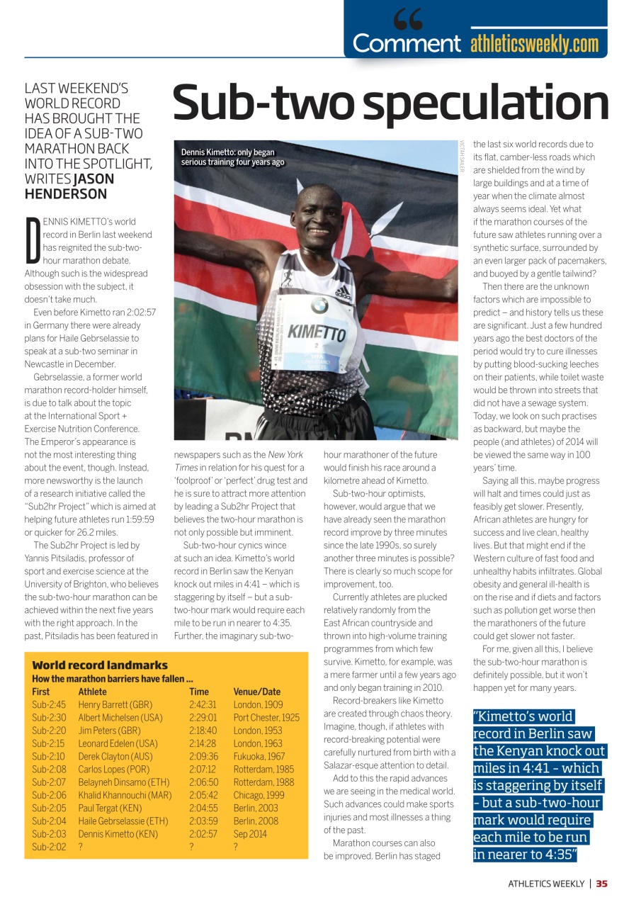 AW – Athletics Weekly Magazine Preview Pages
