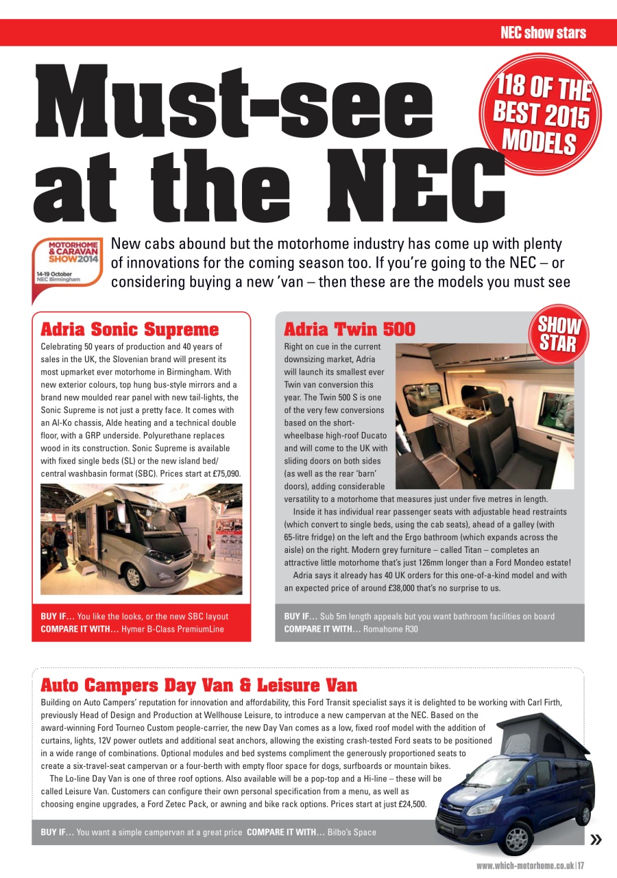 What Motorhome magazine Preview Pages